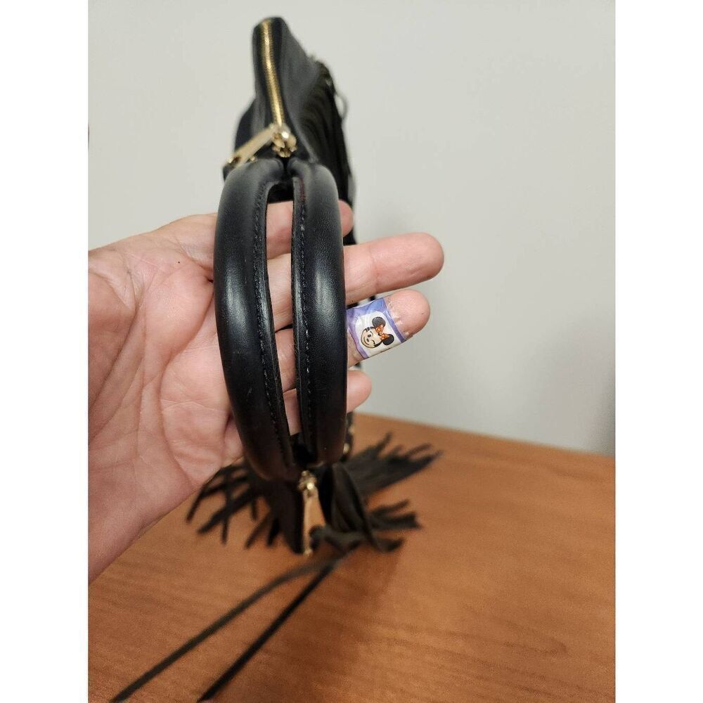 Rebecca Minkoff Black Tassel and Gold Grommet Handbag - Picture 5 of 10